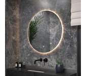 Espejo de baño - 60 cm - sin marco - antivaho - con luz led