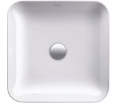 Fregadero de encimera duravit cape cod, 430x430 mm, sin banco con agujero para grifo, sin rebosadero, 2340430000, color: blanco
