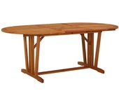 Mesa de jardín madera maciza de eucalipto 200x100x75 cm