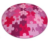 Alfombra infantil puzle círculo violeta circulo 150 cm