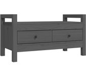 Banco de entrada banco 80 x 40 x 43 cm madera maciza de pino gris 02_0010946