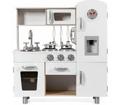 Juego de cocina con abundantes accesorios, juego de simulación de cocina con luz y sonido dispensador de agua, juego de cocina con teléfono,