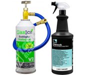 Gas refrigerante gasica v2 sustituto r32, r410, r22, r407, r290 más manguera con llave y limpiador filtros