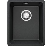 Primagran fregadero bajo encimera grafito 36x44cm, fregadero cocina 1 seno + sifón, fregadero granito al mueble 40cm - venecia easy