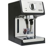 Cafetera espresso automática manual de longhi ecp 33.21 de acero negro de 1,1 l