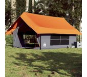 Tienda de campaña para 5 personas impermeable gris y naranja v7795 unico / gris