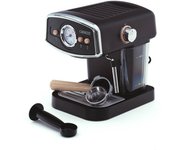 Cafetera express semiautomática caprizze kai 1050 w 15 bares capacidad para 5 tazas de café con vaporizador color negro mate