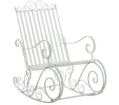Mecedora mecedora para jardín en hierro blanco mdj10105