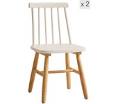 Set 2 sillas para niños en madera blanco