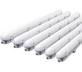 120cm cct impermeable led tira de luz 22/28/34/40w con sensor - 3000k/4000k/6500k (pack de 6) - silamp