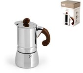 Cafetera de acero inoxidable lili caffe'oro 2 tazas inducción habi