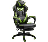 Silla para gaming vinsetto espuma, cuero de pu, metal verde 65x70x128.5 cm 921-237gn