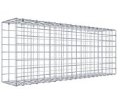 Gabión para montar con dimensiones 100 cm x 40 cm x 20 cm (l x a x p), malla 5 x 5 cm, anillo en c,. atenc.: falta una reja - diámetro del cable ...
