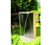 Köhko® cascada cobra de acero inoxidable 23006 fuente de jardín con iluminación led