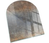 Placa de cristal para chimenea, zócalo protector de chimenea, diseño moderno | 80x70 | rectángulo | patrón de textura abstracta