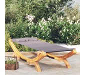 Vidaxl tumbona con dosel madera curvada gris antracita 100x188,5x44 cm