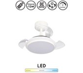 Ventilador de techo con luz silencioso dc antila blanco 55 cm invierno-verano color luz regulable