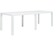 Maison exclusive - mesa de jardín aspecto de ratán plástico blanca 220x90x72 cm