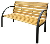 Banco jardin acero/madera 120x58x83 cm