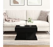 Mesa de café vidaxl negra de roble 57x57x30 cm de madera ingenida