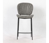 2x taburete elice color gris claro, patas de metal color negro h101xl47.5xp60