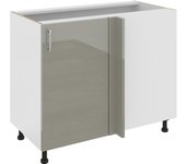 Mueble esquinero bajo haaus karo, gris brillante/blanco, mdf, 98 x 50 x 80 cm