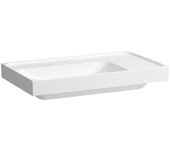 Laufen meda lavabo, empotrable, 800x460mm, repisa derecha, sin agujero para grifo, sin rebosadero, h8171167571121, color: blanco mate
