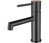 Grifo de lavabo k2o lusso zen 16,5x5x18,5 cm grifo monomando con aireador incorporado y cartucho cerámico, negro mate