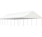 Belvedere con techo blanco 15,61x5,88x3,75 m polietileno