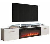 Mueble tv charlotte 155, blanco brillante, blanco, número de puertas: 2.00, 190x49x37cm