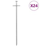 Clavijas para tienda 24 uds acero galvanizado 23 cm ø6 mm v4205 23 cm / multicolor