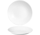 Plato de cerámica de bambú blanco de 28 cm de profundidad