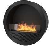 Chimenea de bioetanol empotrada incycle inside - biochimenea de pared de diseño redondo de 70 cm de diámetro