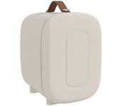 Mini nevera 4 l, nevera portátil para cosméticos, crema blanca, 20,3 x 26,3 x 28 cm