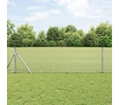Vidaxl cerca de alambre soldado 0.6 x 10 m acero galvanizado