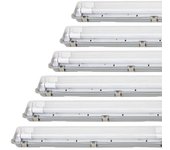 Luminaria estanca doble 150 cm para tubo led t8 ip65 (carcasa vacía) (pack de 6) - silamp