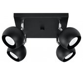 Sollux sl.0446 lámpara de techo oculare 4 negro