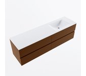 Mondiaz vica 170cm mueble de baño rust 4 cajones. con lavabo cloud derecho 1 orificio color talc