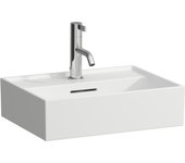 Laufen kartell lavabo, bajo encimera, 3 agujeros para grifo, con rebosadero, 450x340mm, h8153307571081, color: blanco mate