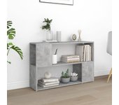 Librería de madera contrachapada gris hormigón 100x24x63 cm v1308 unico / gris