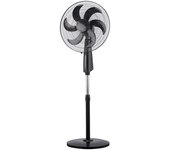 Ventilador de pie tolon negro 3 vel.85w 6aspas remoto temporizador 3modos de aire regx50x43 cm