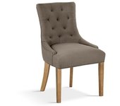 Silla roya tela color topo, dimensiones h93 x l56 x p60 cm, ideal para tu cocina o comedor.