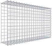 Gabión para montar con dimensiones 100 cm x 60 cm x 20 cm (l x a x p), malla 5 x 5 cm, espiral,. atenc.: falta una reja - diámetro del cable 4 mm