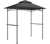 Cenador de barbacoa con led 240 x 150 x 258 cm, cenador de jardín ignífugo,cenador de barbacoa para fiestas bbq gris oscuro