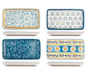 8 platos salina/tropea 18x10xh2 porcelana