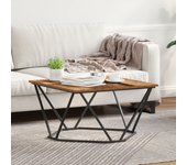 Mesa de café vidaxl madera vieja madera sólida recuperada mediana