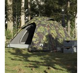Tienda de campaña iglú para 4 personas impermeable camuflaje v8587 4 personas / verde