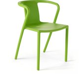 Silla de jardín de diseño en plástico verde