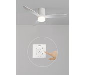 Wind calm line - ventilador de techo 40w silencioso ø132 cm 100% madera con wifi y mando a distancia