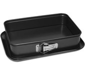 Molde rectangular desmontable antiadherente negro de 28 x 19 cm